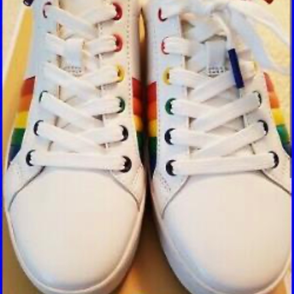 Michael KORS Poppy Laceup Rainbow Sneakers 🌈 - Picture 2 of 7
